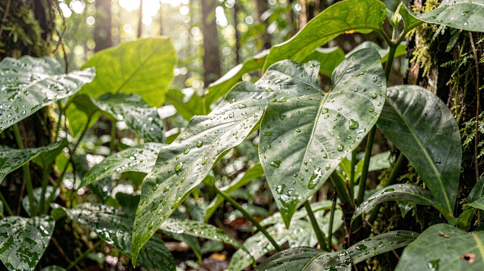 Lush green botanical background